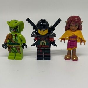 LEGO Ninjago & Elves Minifigures Lot‎ of 3 Snake Warrior Samurai Elf Girl